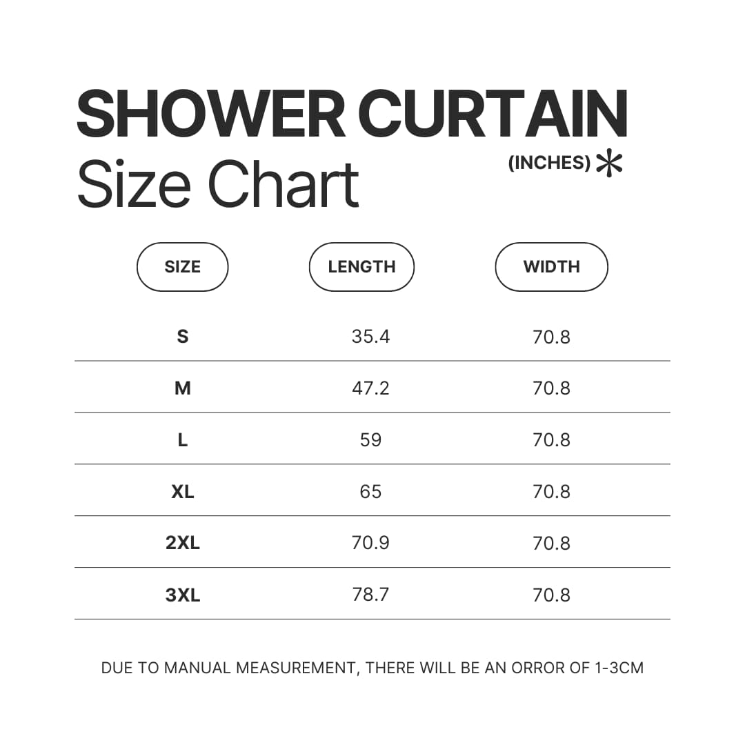 Shower Curtain Size Chart - Studio Ghibli UK Shop